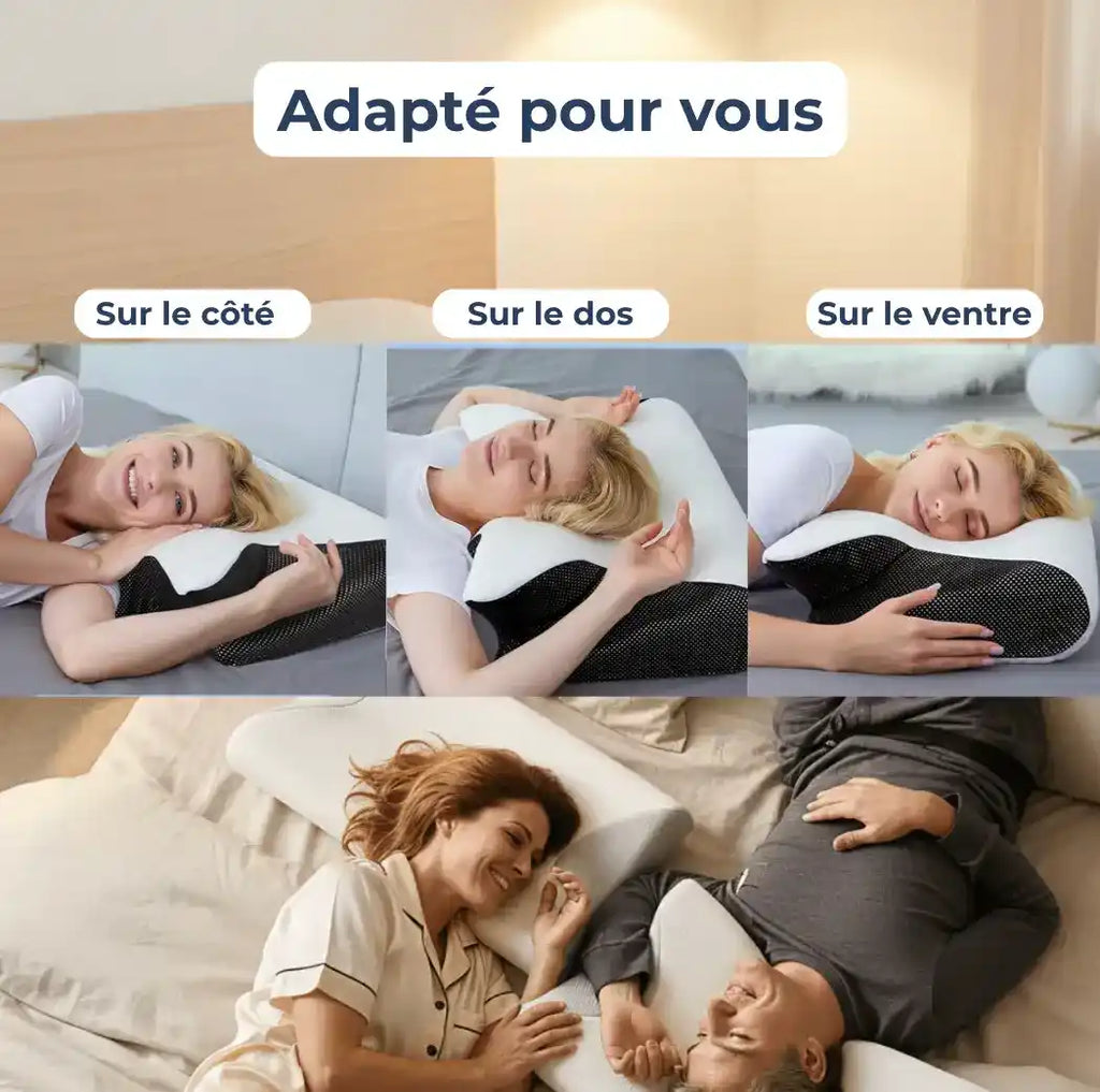 Oreiller Ergonomique – Alignement cervical, réveil sans douleur